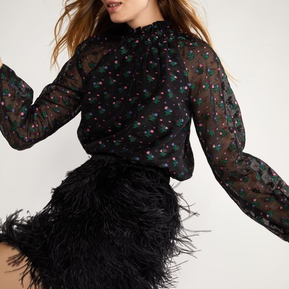 VERA OSTRICH FEATHER MINI SKIRT